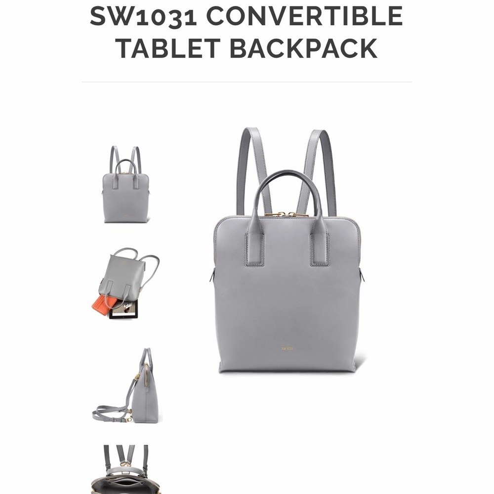 Sara White backpack purse